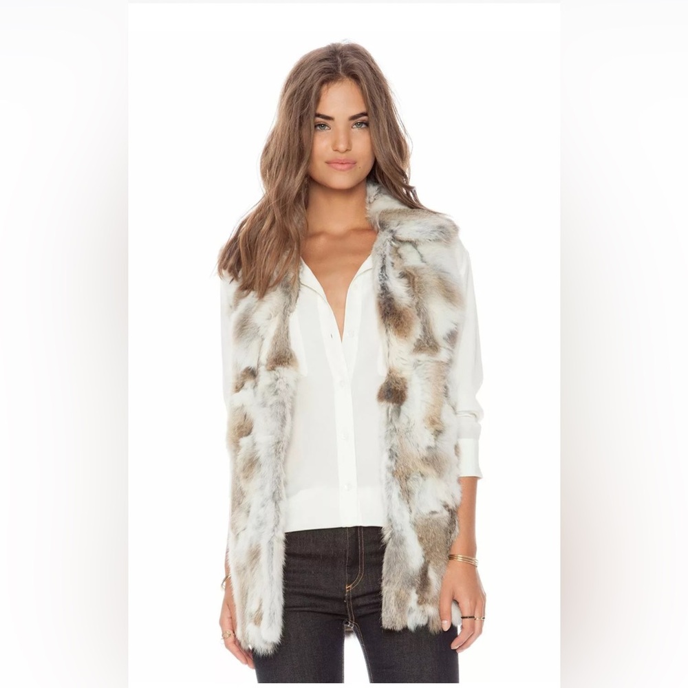 Adrienne Landau Rabbit Fur Vest  (size Small)